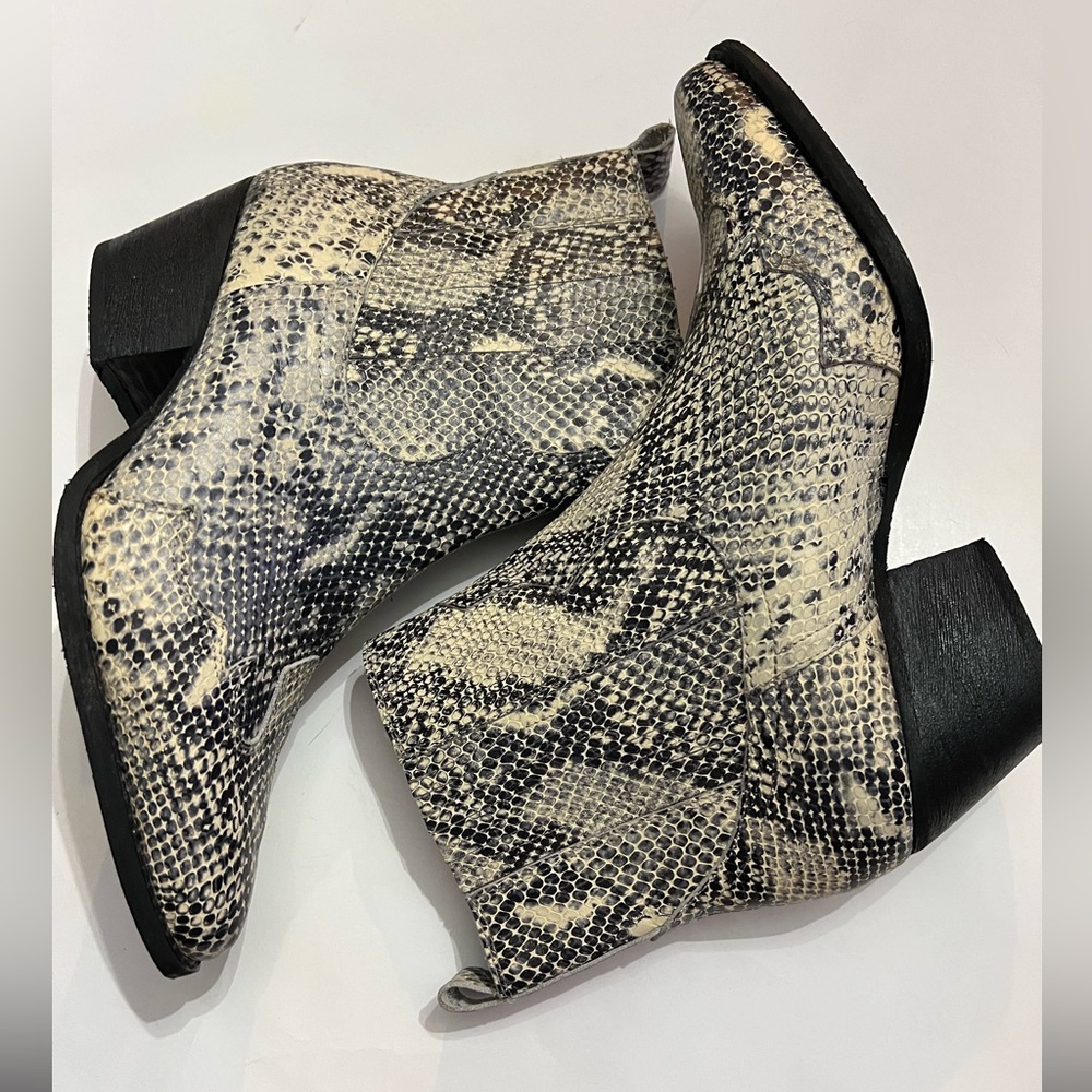 Matisse Snake Print Ankle Booties